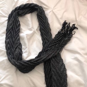 Black scarf with silver shimmer
